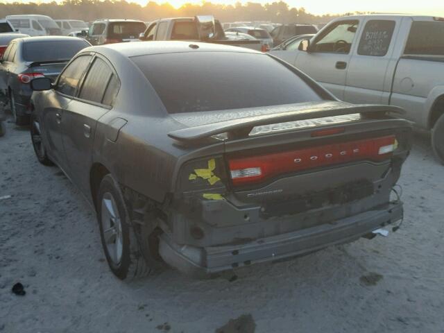 2B3CL3CG7BH548866 - 2011 DODGE CHARGER GRAY photo 3