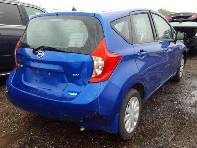 3N1CE2CP6FL356034 - 2015 NISSAN VERSA NOTE BLUE photo 4