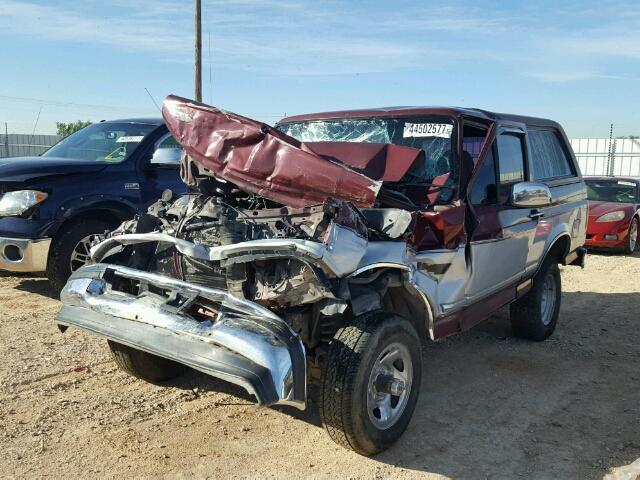 1FMEU15N8TLA66914 - 1996 FORD BRONCO U10 MAROON photo 2