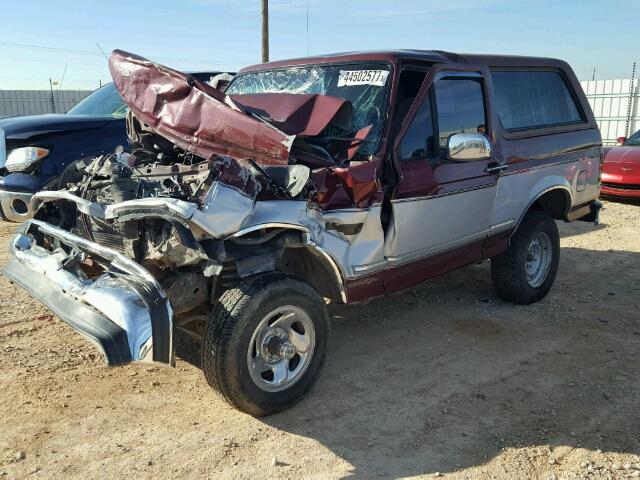 1FMEU15N8TLA66914 - 1996 FORD BRONCO U10 MAROON photo 9