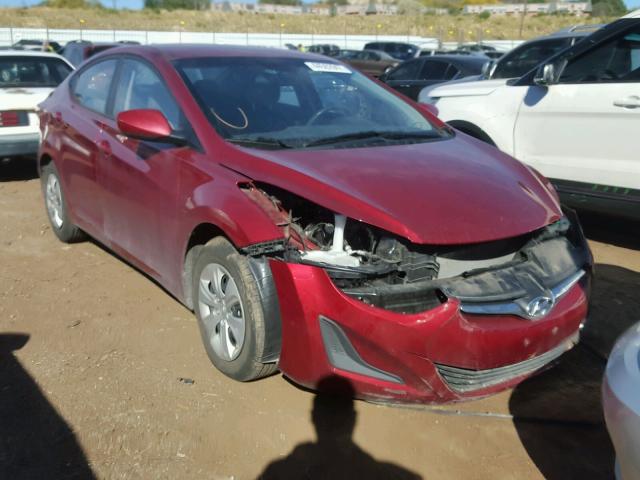 5NPDH4AE0GH732444 - 2016 HYUNDAI ELANTRA SE MAROON photo 1