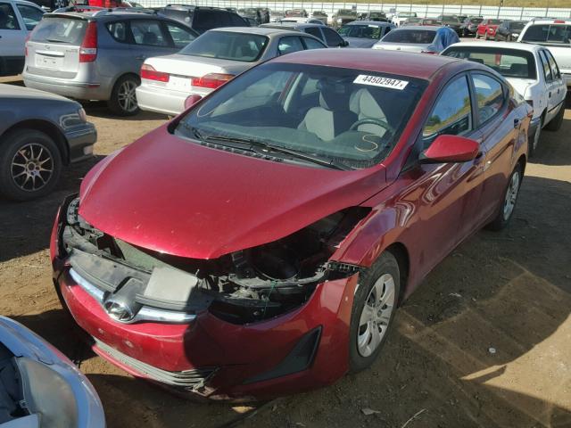 5NPDH4AE0GH732444 - 2016 HYUNDAI ELANTRA SE MAROON photo 2