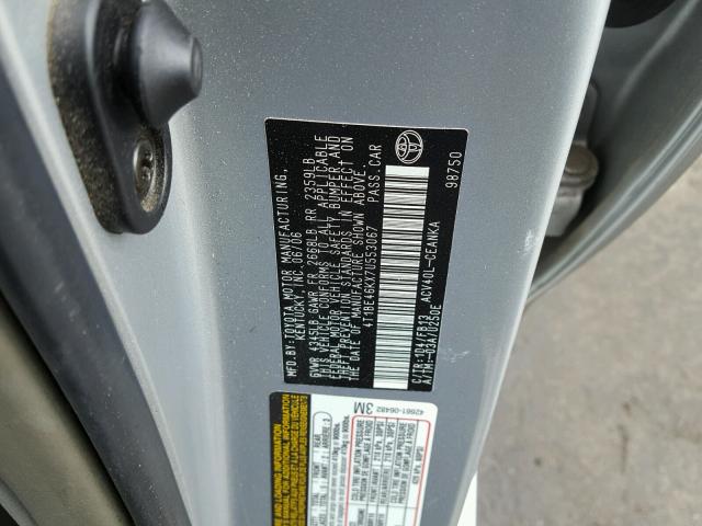 4T1BE46KX7U553067 - 2007 TOYOTA CAMRY NEW SILVER photo 10