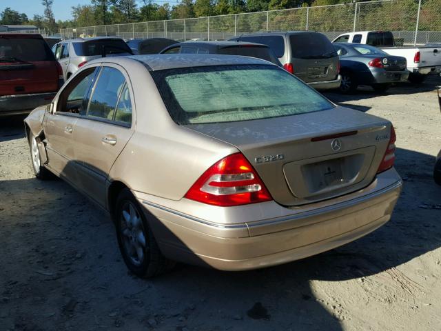 WDBRF84J43F378135 - 2003 MERCEDES-BENZ C 320 4MAT GOLD photo 3