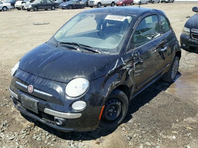 3C3CFFCR3CT386210 - 2012 FIAT 500 LOUNGE BLACK photo 2