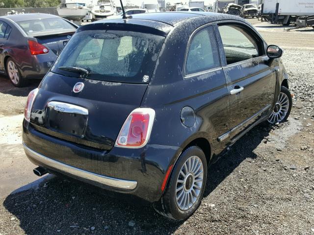 3C3CFFCR3CT386210 - 2012 FIAT 500 LOUNGE BLACK photo 4