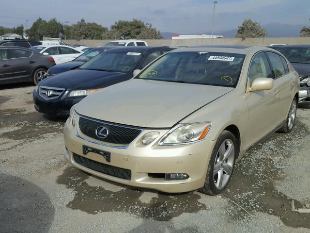 JTHBE96S770022612 - 2007 LEXUS GS GOLD photo 2