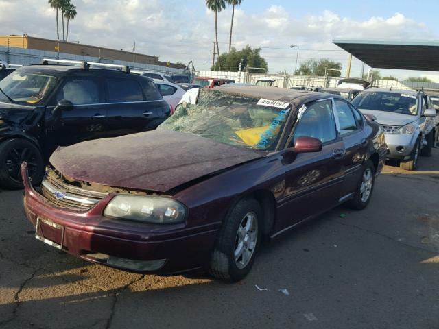 2G1WH52K549426379 - 2004 CHEVROLET IMPALA LS BURGUNDY photo 2