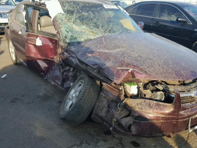 2G1WH52K549426379 - 2004 CHEVROLET IMPALA LS BURGUNDY photo 9