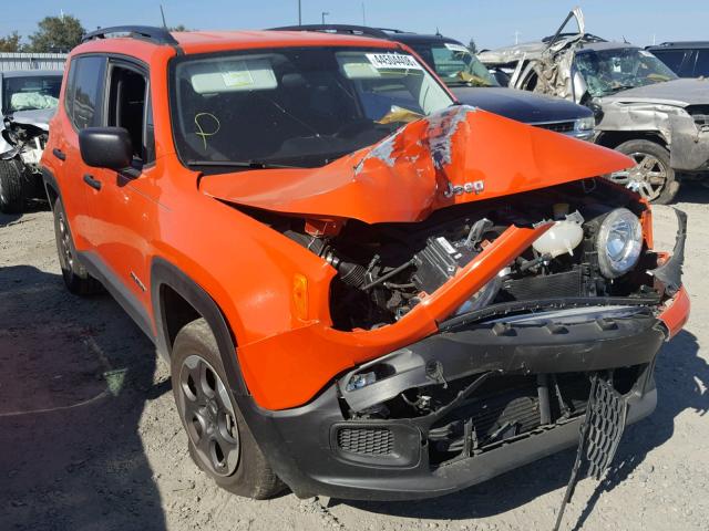 ZACCJAAH8HPF04368 - 2017 JEEP RENEGADE S ORANGE photo 1