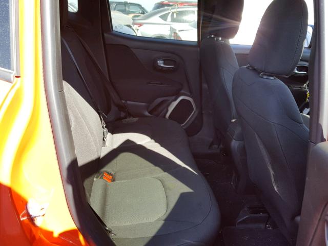 ZACCJAAH8HPF04368 - 2017 JEEP RENEGADE S Նարնջագույն լուսանկար 6