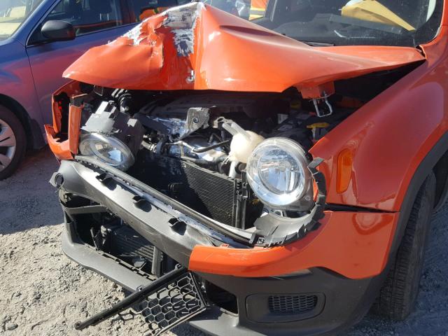 ZACCJAAH8HPF04368 - 2017 JEEP RENEGADE S Նարնջագույն լուսանկար 9