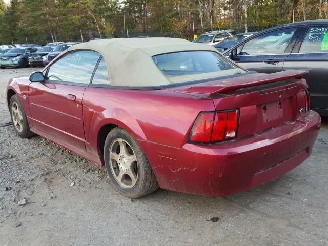 1FAFP44404F112672 - 2004 FORD MUSTANG BURGUNDY photo 3