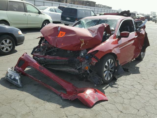 1HGCT1B32EA007875 - 2014 HONDA ACCORD LX- RED photo 2