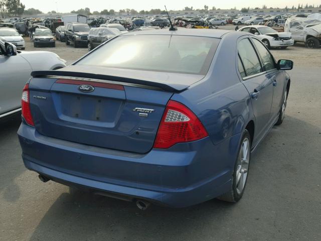 3FAHP0DCXAR192487 - 2010 FORD FUSION SPO BLUE photo 4