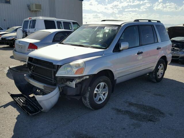 5FNYF18565B064835 - 2005 HONDA PILOT EXL SILVER photo 2