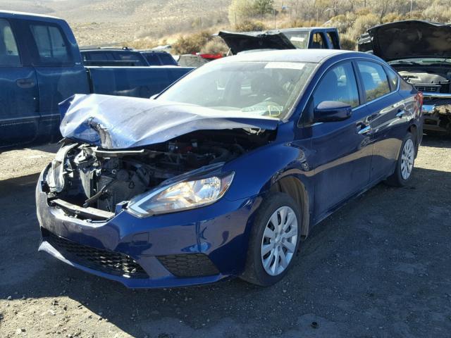 3N1AB7AP1GY303844 - 2016 NISSAN SENTRA S BLUE photo 2