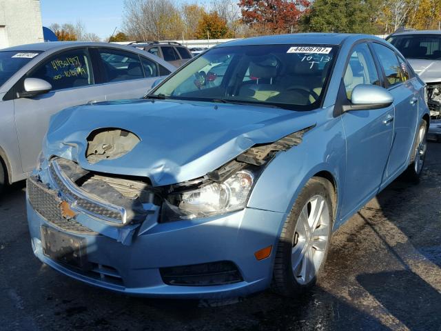 1G1PH5S96B7136569 - 2011 CHEVROLET CRUZE BLUE photo 2