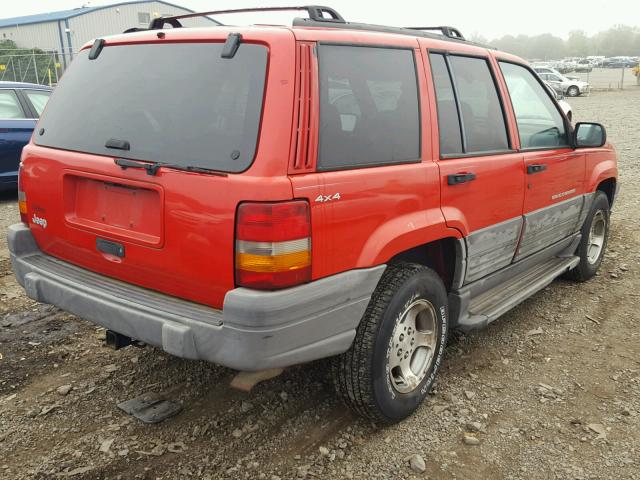 1J4GZ58S7WC247945 - 1998 JEEP GRAND CHER RED photo 4