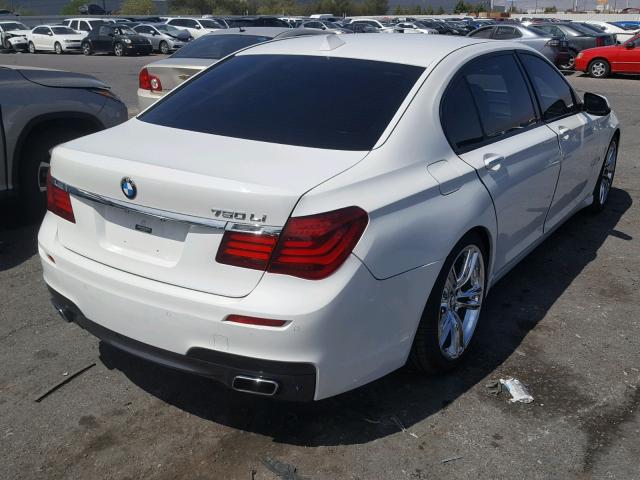 WBAYE8C53DDE22417 - 2013 BMW 750LI WHITE photo 4