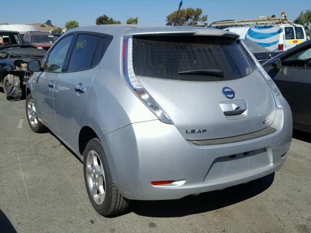 JN1AZ0CP6BT004299 - 2011 NISSAN LEAF SV SILVER photo 3