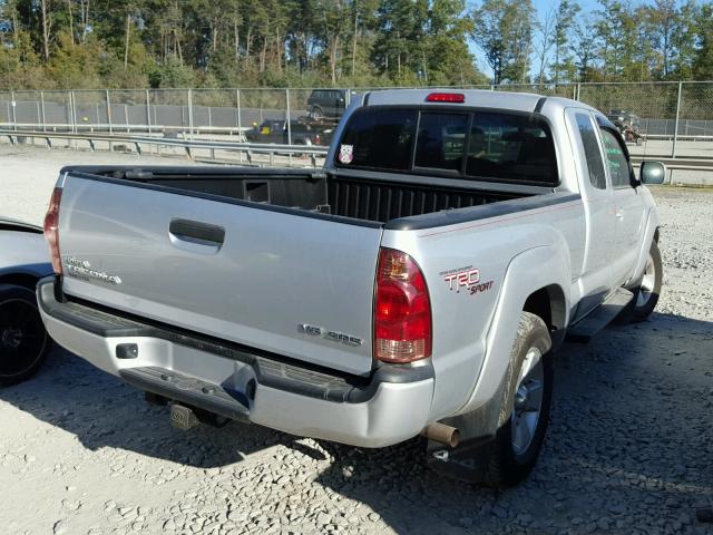 5TEUU42N38Z514426 - 2008 TOYOTA TACOMA ACC SILVER photo 4