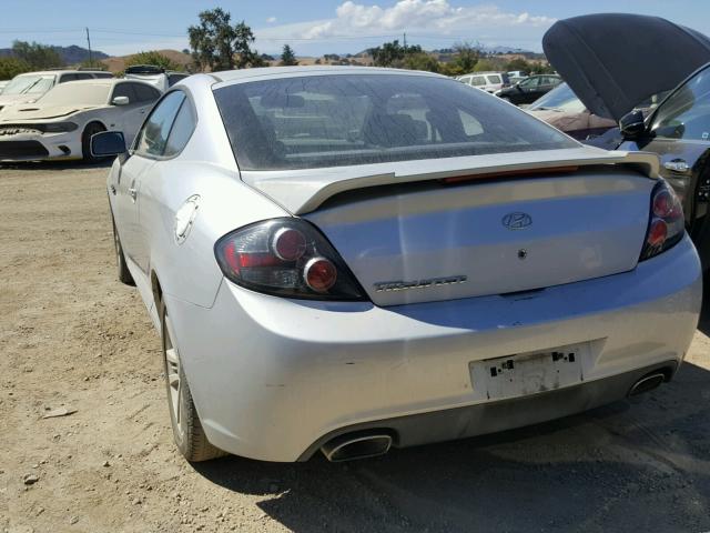 KMHHM66D38U263751 - 2008 HYUNDAI TIBURON GS SILVER photo 3