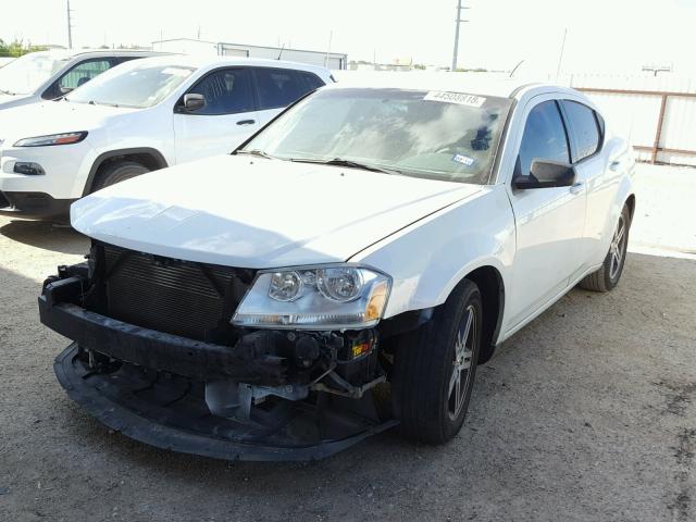 1B3LC56K58N104607 - 2008 DODGE AVENGER SX WHITE photo 2