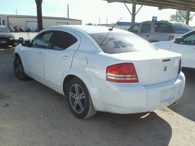 1B3LC56K58N104607 - 2008 DODGE AVENGER SX WHITE photo 3