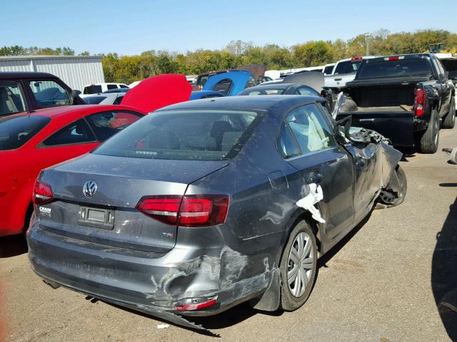 3VW167AJ8HM346564 - 2017 VOLKSWAGEN JETTA S GRAY photo 4