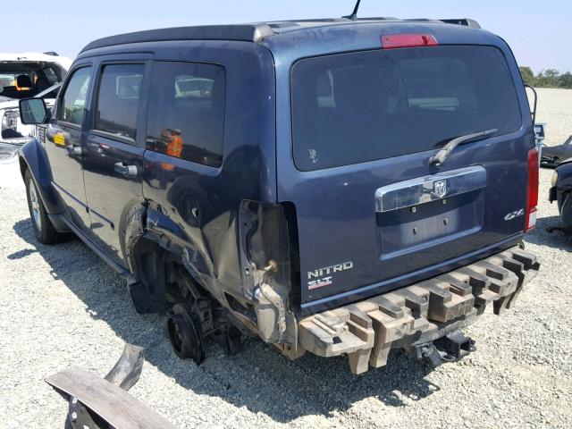 1D8GU58K48W112722 - 2008 DODGE NITRO SLT GRAY photo 3