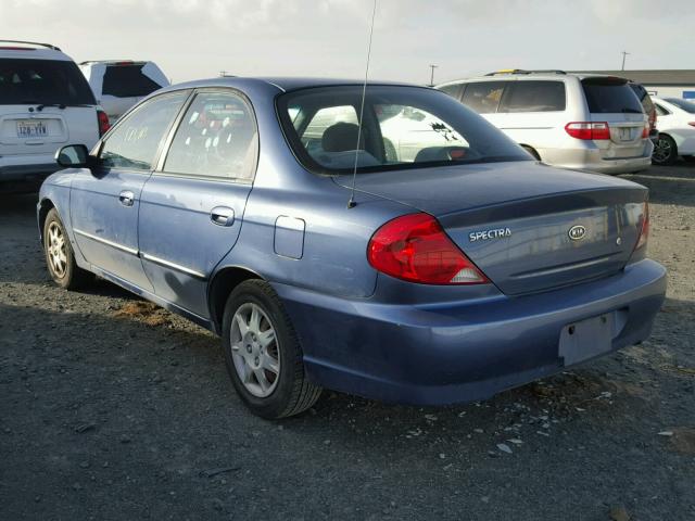 KNAFB121435262088 - 2003 KIA SPECTRA BLUE photo 3