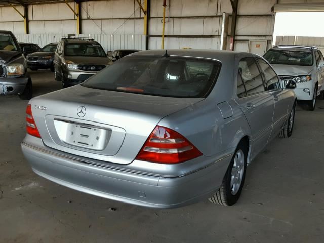 WDBNG70J72A243593 - 2002 MERCEDES-BENZ S 430 SILVER photo 4