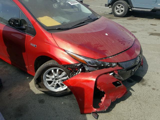 JTDKARFPXH3044290 - 2017 TOYOTA PRIUS PRIM წითელი ფოტო 9