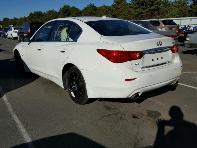 JN1EV7AR0HM834693 - 2017 INFINITI Q50 PREMIU WHITE photo 3