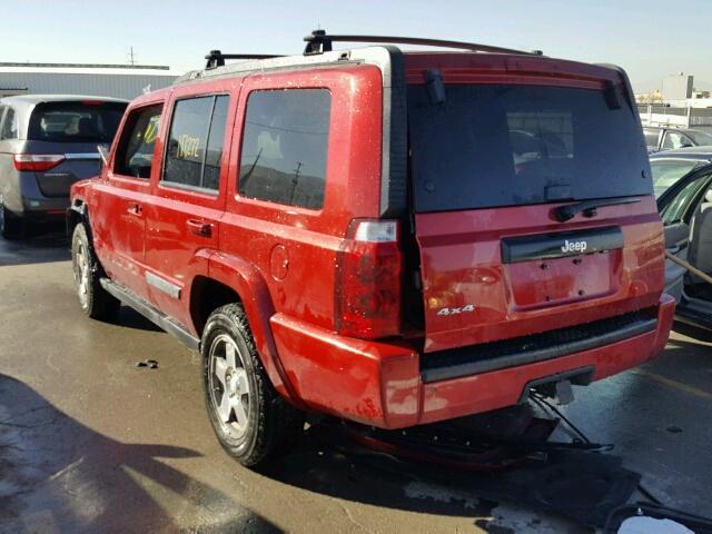 1J4RG4GK2AC106851 - 2010 JEEP COMMANDER MAROON photo 3