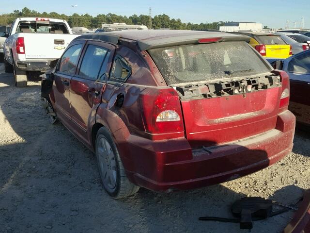 1B3HB48B97D286767 - 2007 DODGE CALIBER SX RED photo 3