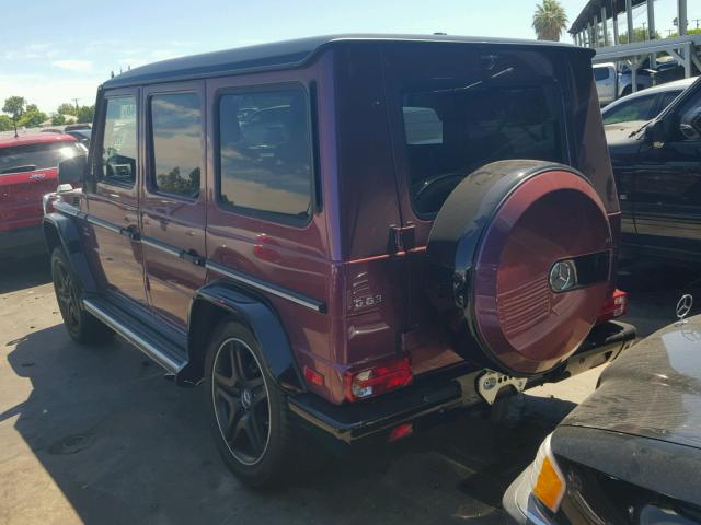 WDCYC7DF4FX237036 - 2015 MERCEDES-BENZ G 63 AMG PURPLE photo 3