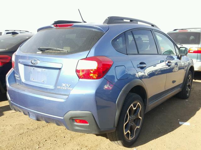 JF2GPACC4E8313746 - 2014 SUBARU XV CROSSTR BLUE photo 4