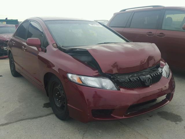 2HGFA16599H501687 - 2009 HONDA CIVIC LX RED photo 1