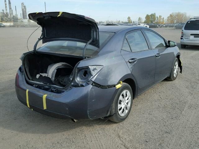 2T1BURHEXEC077974 - 2014 TOYOTA COROLLA L CHARCOAL photo 4