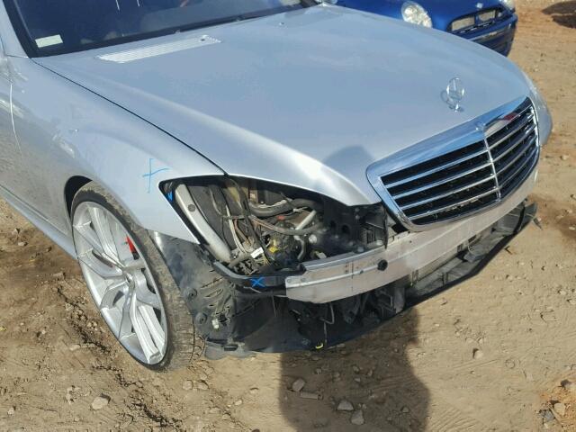 WDDNG71X87A108799 - 2007 MERCEDES-BENZ S 550 SILVER photo 9