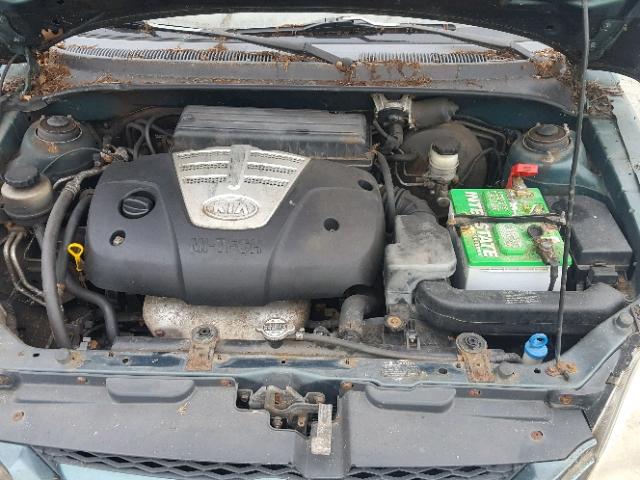 KNADC125336226734 - 2003 KIA RIO GREEN photo 7