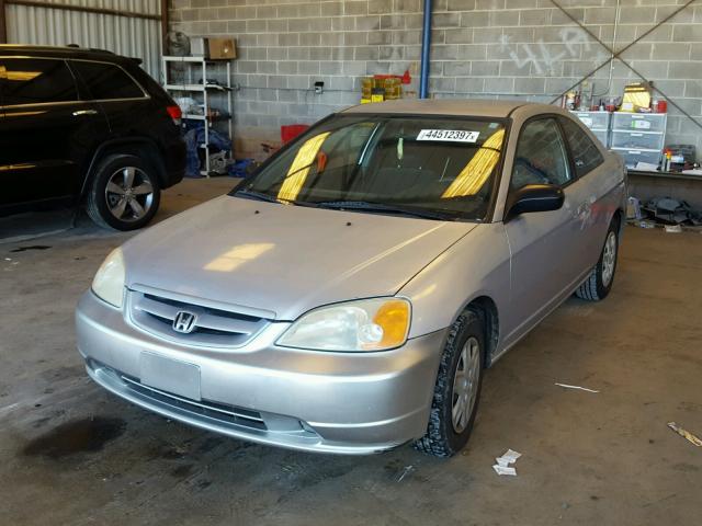 1HGEM22513L069962 - 2003 HONDA CIVIC LX SILVER photo 2