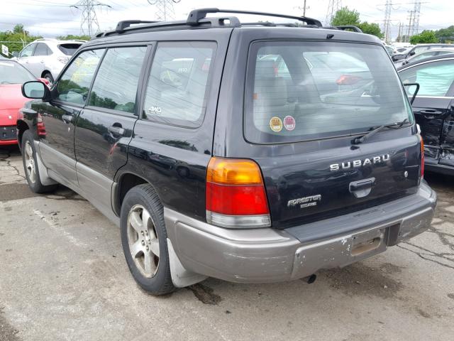 JF1SF6559WH762533 - 1998 SUBARU FORESTER S BLACK photo 3