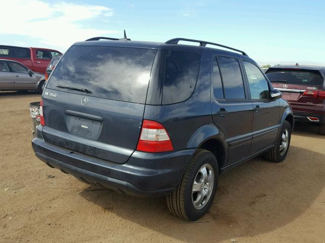 4JGAB57E14A502251 - 2004 MERCEDES-BENZ ML 350 BLUE photo 4