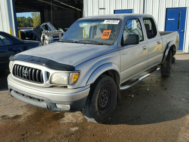 5TEGM92N52Z096632 - 2002 TOYOTA TACOMA DOU GRAY photo 2