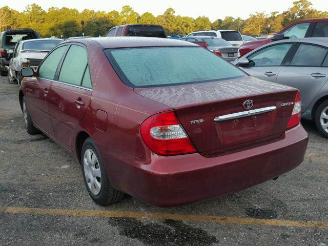 JTDBE32K420009975 - 2002 TOYOTA CAMRY RED photo 3