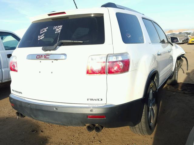 1GKLVMED1AJ192580 - 2010 GMC ACADIA SLT WHITE photo 4