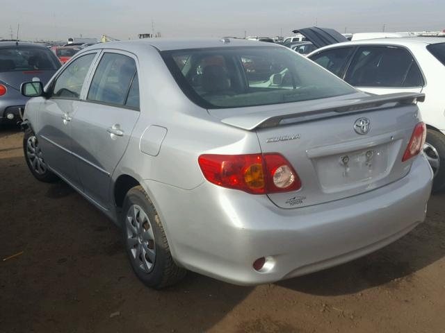 1NXBU40E29Z067944 - 2009 TOYOTA COROLLA SILVER photo 3